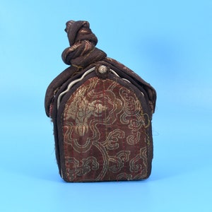 Antigüedad Mahakala Latón Tallado Colgante de Pared Decoración Escultura Hogar,