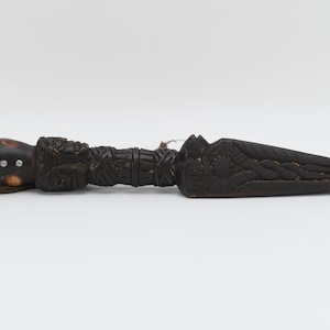 Black Tibetan Buddhism Carved Phurba Tibet 3 Mahakala Dorje Vajrakila Tantra Antique Tibetan Buddhist Wood Ritual Phurba Knife Handcrafted