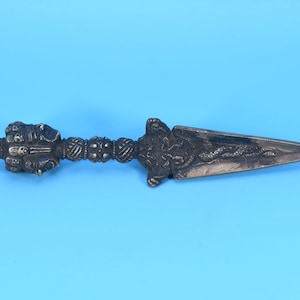 Antique Tibetan Mahakala Kila Phurba vintage Buddhist phurba Vajra Dorje Tantric Phurba , Buddhist Ritual , Buddha phurba handmade Nepal