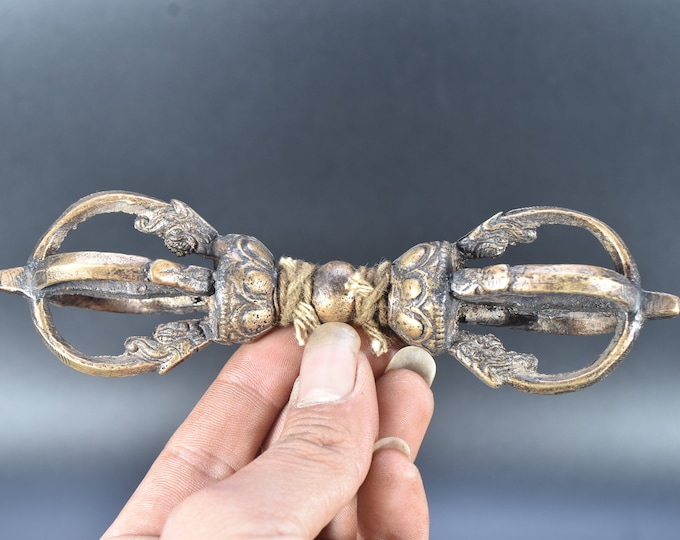 Featured listing image: Antique Tibetan Vajra Dorje, 8 Pronged Ritual Thunderbolt