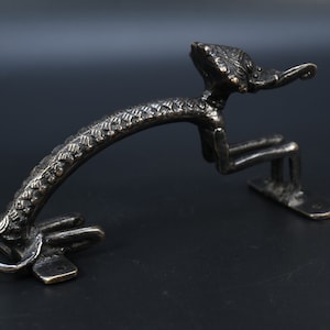 Elephant carved Door handle Door Pulls handmade vintage figurine handle sculpture Door Lock home office Decoration Tibetan Nepal