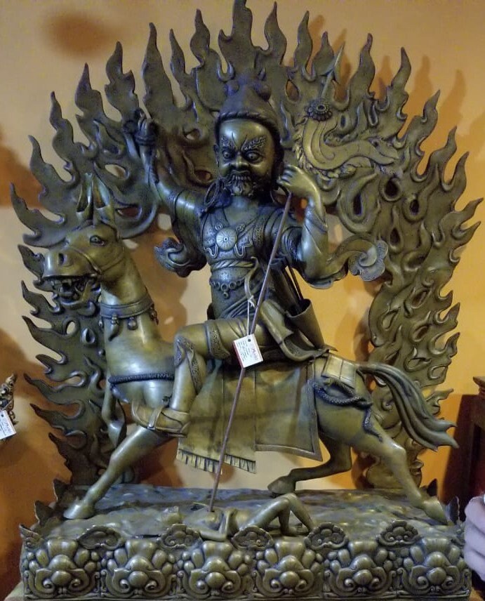 Tibetan brass gilt Religious rites handmade Buddhism Dakini Buddha statue 