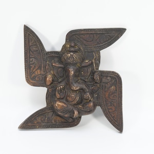 LORD GANESHA Metal Wall Hanging Hindu Sri Shree Ganesh God Meditation nepal Home Decor,Lord Ganesha copper metal brass Wall Hanging