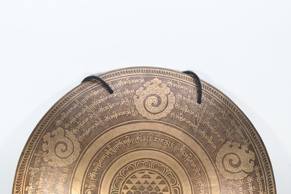 GONG DI GUARIGIONE del tempio tibetano super suono scolpito GONG DI GUARIGIONE del tempio tibetano super suono scolpito