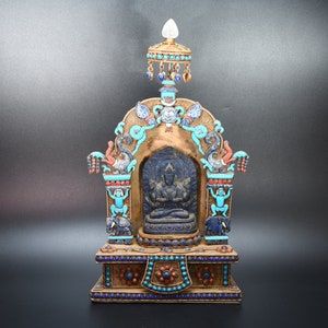 19th Century Avalokiteshvara Chenrezig Tibet Handmade Statue Tibetan Chenrezig Buddha Statue Meditation Dharma Karma Buddhism from Nepal