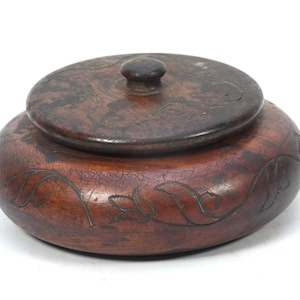 Wooden Flowers Carved Home Decor Vintage Ritual Tibetan Storage Buddhist Old Decorative Box Nepal