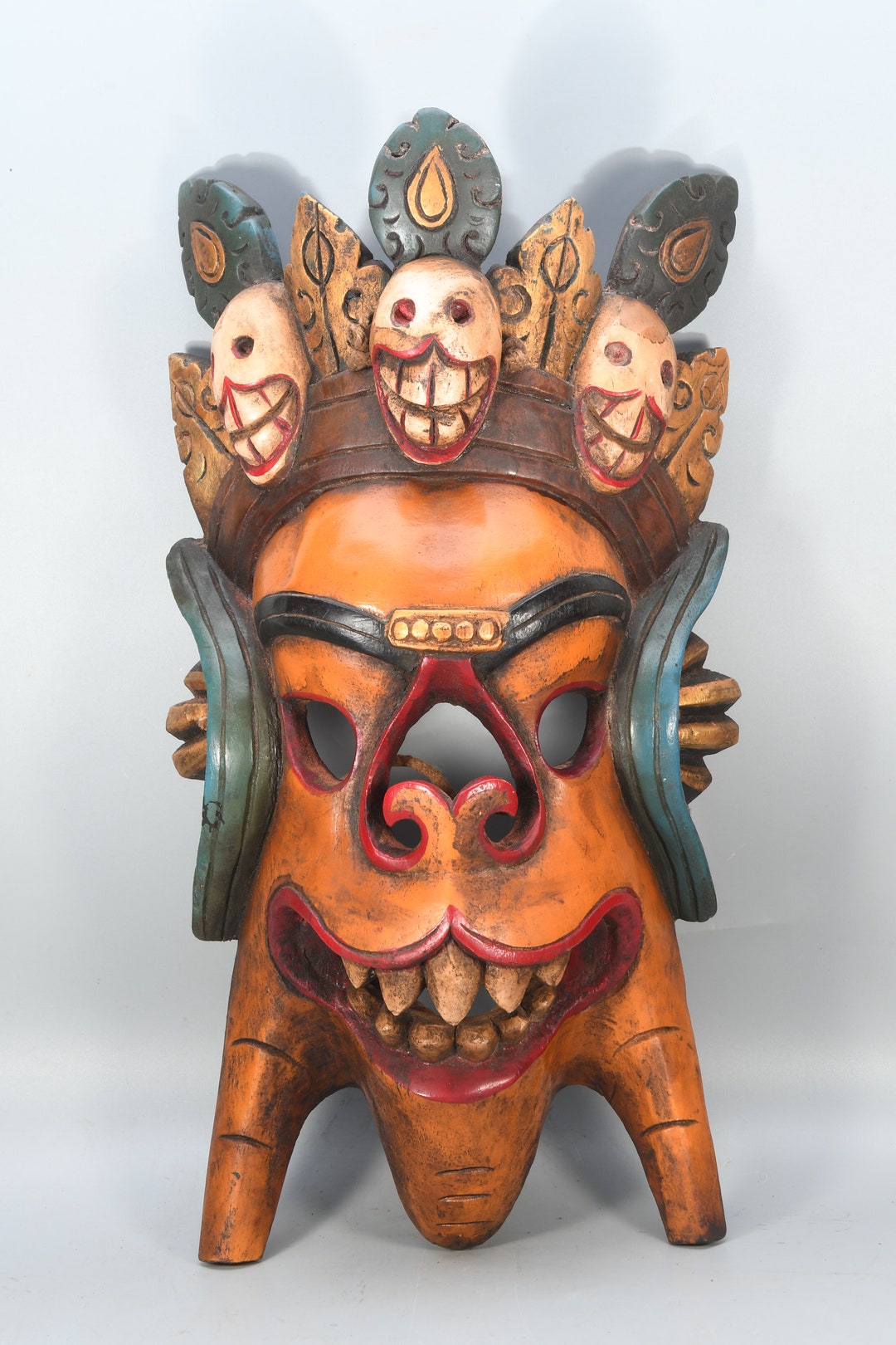 Authentic Asian Mask Hanuman Wall Mask Ritual Mask Antique Shamanic ...
