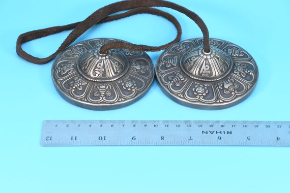 Tingsha Campana Tibetana Ottone 6.8cm - Crotalo Meditazione Guarigione Sonora