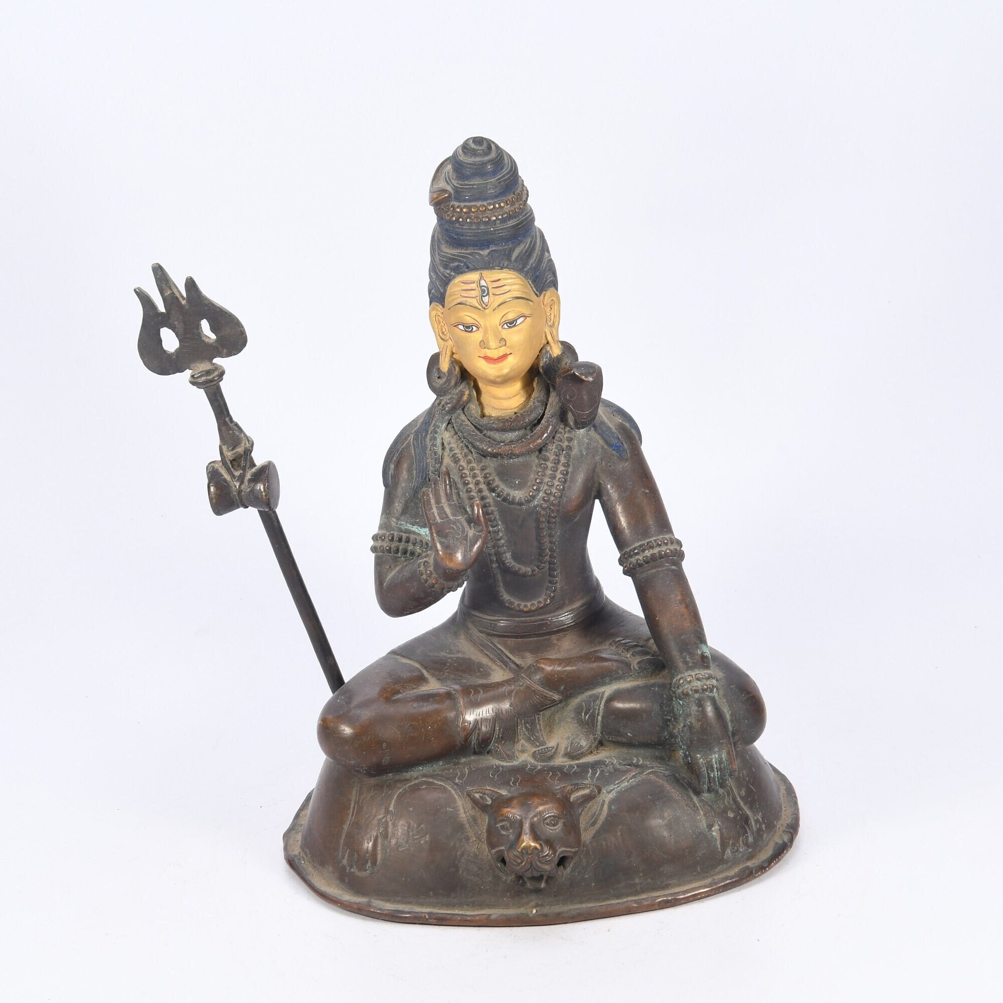ヒンドゥ教のシヴァ神像 アンティークのシヴァ神像、ヒンドゥー教の神像、ネパール - Etsy 日本