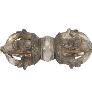 High Quality Ancient Crystal Carved Antique Tibetan Dorje Vajra Thunderbolt Meditation Collectible Vintage Master Healer Art Nepal