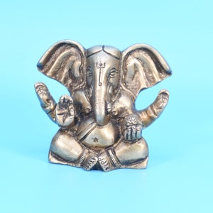 Lord Ganesh Murti Ganesha Idol Ganpati Bhagwan Brass Statue Ganesh Figurine, Sacred Space, Spiritual Altar Space Decor, Altar Gift, Yoga