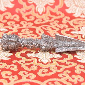 Three face unique Tibetan Kila Phurba Antique Metal Ritual Kila Hand carved Handmade Phurba Buddhist , Buddha phurba handmade nepal