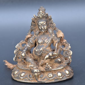 Kuvera Wealth God Kuber Tibetan Jambhala statue Figurine Hand carved Antique Buddhist Decoration Kubera sculpture worship Hinduism Nepal