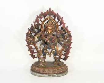 Intricate Brass Garuda Sculpture: Embodiment of Divine Grace Garuda sculpture traditional home Decoration Nepal