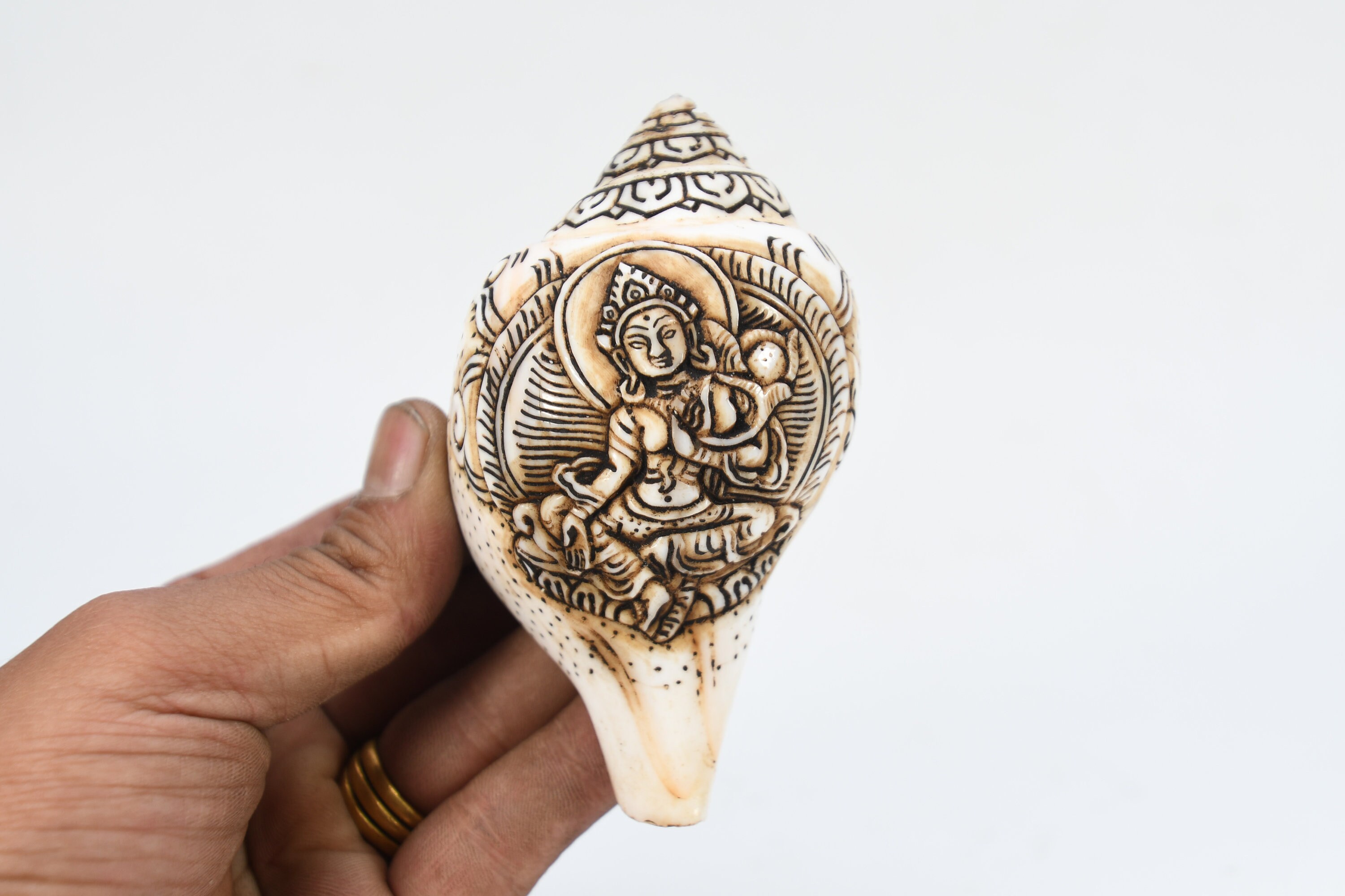 ハンガーフック スペイン製 帽子 天然木 手彫 彫刻 アンティーク