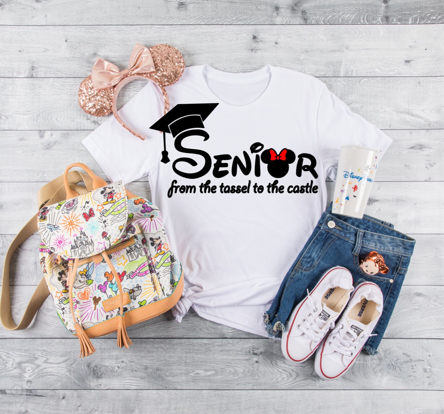 Disney Graduation Shirt From Tassel to 