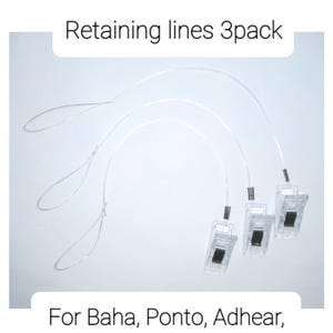 Baha Ponto Adhear Clear Safety Line Retaining Leash Tether clip 3 pack