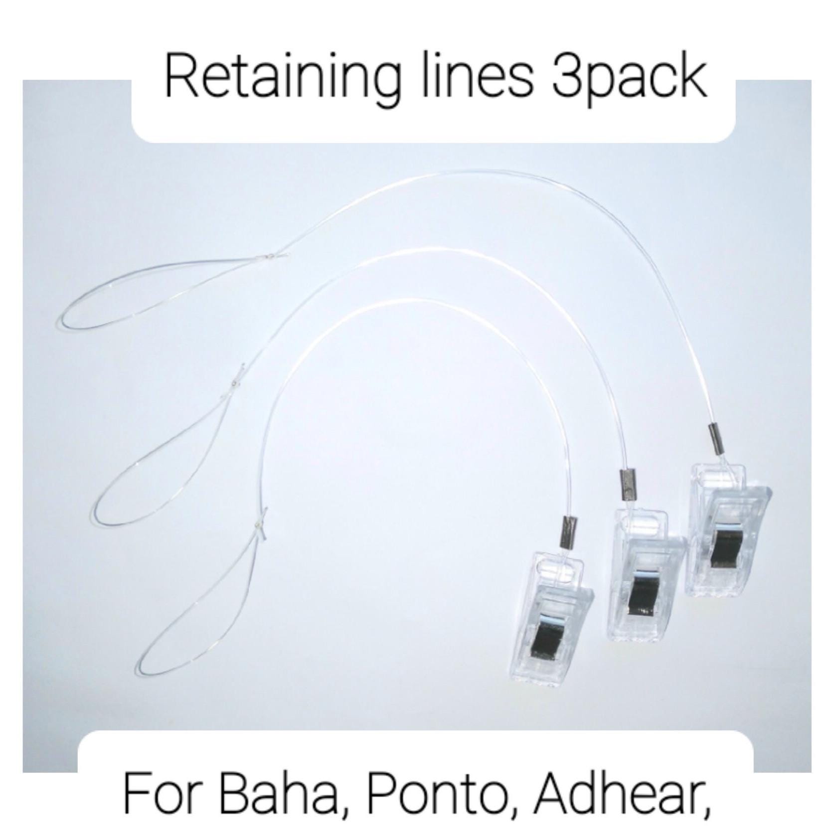 Baha Ponto Adhear Clear Safety Line Retaining Leash Tether clip 3 pack