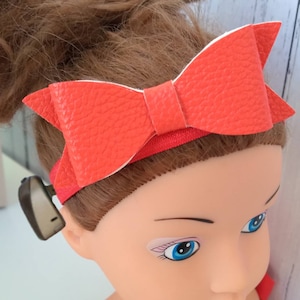 Baha Ponto Adhear Cochlear Oticon Med-el softband headband Hearing Red bow DIY 15mm