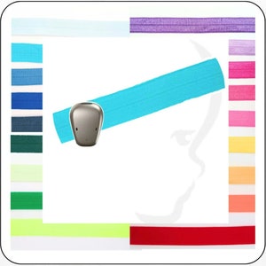 Baha Ponto Adhear Cochlear Oticon Med-el softband headband Hearing Solid Colours School blue navy brown maroon black white DIY 15mm wide