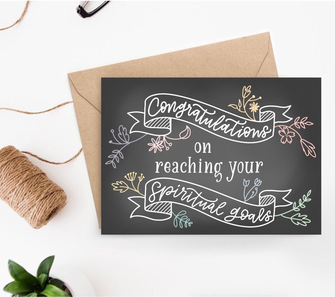 Spiritual Goals JW Card Encouraging Congratulations Baptism Etsy