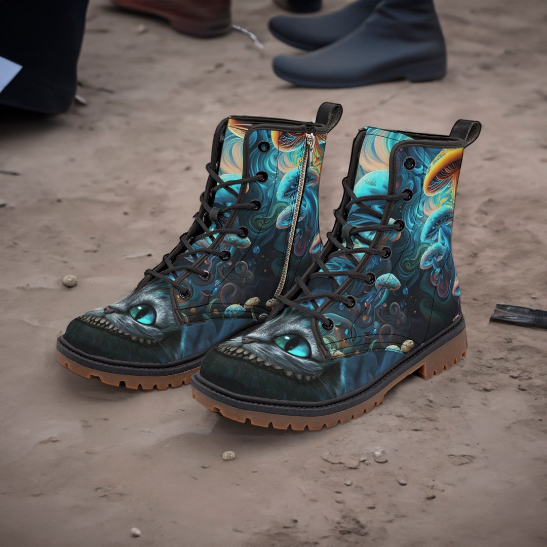Cat Hippie Psychedelic Men's Boots