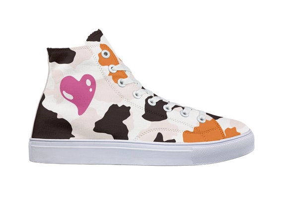 cow print high tops