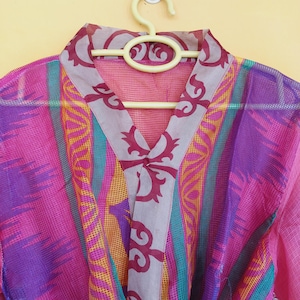 Cotton Robe – Vibrant Handwoven Boho Kimono Style | Lightweight & Breathable | Ethnic Print Loungewear