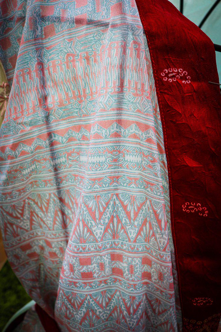 Upcycled Old Robe Upcycled Vintage Saree Kimono Robe: Boho Red Trim Duster Gift for Her ...