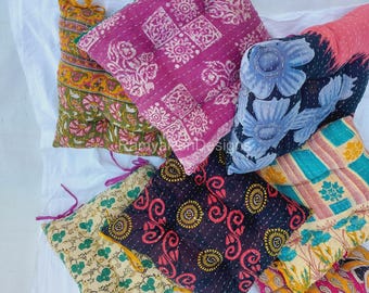 Assorted Kantha Cotton Chair Seat Pad Cushion (15x15 Inch)