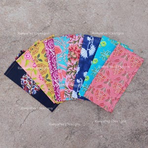 Indian Assorted Hand Block Printed Napkins, Bohemian Napkin, Mix and Match Cotton Table Napkins, Same fabric Napkin 20