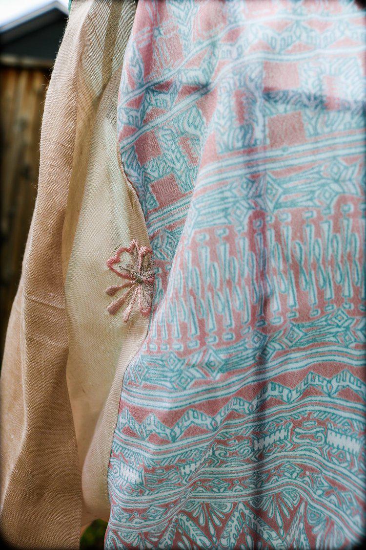Upcycled Old Robe Upcycled Vintage Saree Kimono Robe: Boho Red Trim Duster Gift for Her ...