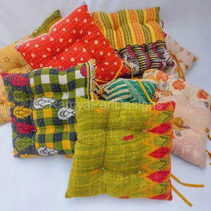 Mix Color Assorted Handmade Vintage Soft chair seat pad dining bed room garden kitchen Seat Pad Rocking Chair Pad Garden Bench Pad 1 Piece