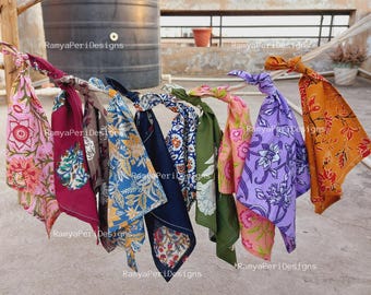 Hand Block Printed Cotton Napkins - Assorted Bohemian Set of 50