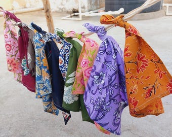 Hand Block Printed Cotton Napkins: Bohemian Table Decor, Set of 20