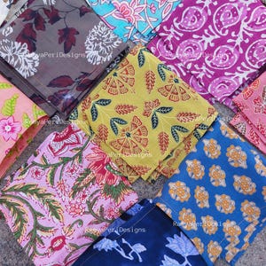 Hand Block Printed Cotton Napkins - Bohemian Table Decor, Set of 20