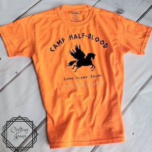 Camiseta de media sangre camp, camiseta Percy Jackson Unisex, camisa gráfica, camisa para adolescentes, camisa para niños, camiseta divertida, regalo unisex para niños de semidiós griegos