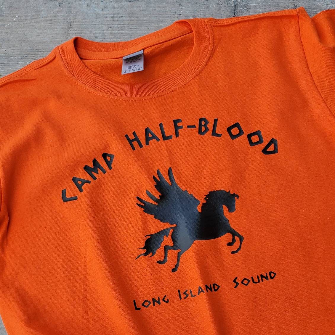 Shop4Ever Men's Camp Half Blood Graphic T-shirt XXX-Large Orange 