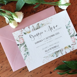 Partecipazione matrimonio mod. SPRING | Invito cerimonia | Invito ricevimento | Tag | Save the date | Biglietto di ringraziamento