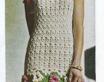 Vintage crochet dress pattern (PDF Download)