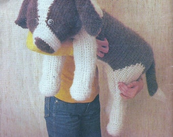 Vintage Crochet Giant St Bernard Doll Pattern