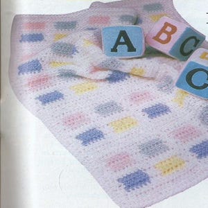 Vintage Crochet Baby Block Afghan Pattern