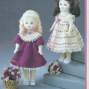 Vintage Crochet Teatime Doll Dress Pattern