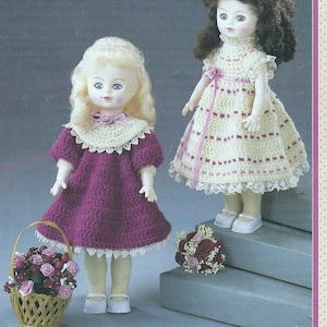 Vintage Crochet Teatime Doll Dress Pattern