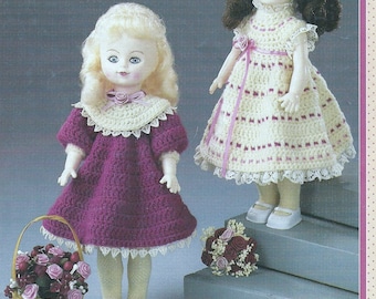 Vintage Crochet Teatime Doll Dress Pattern