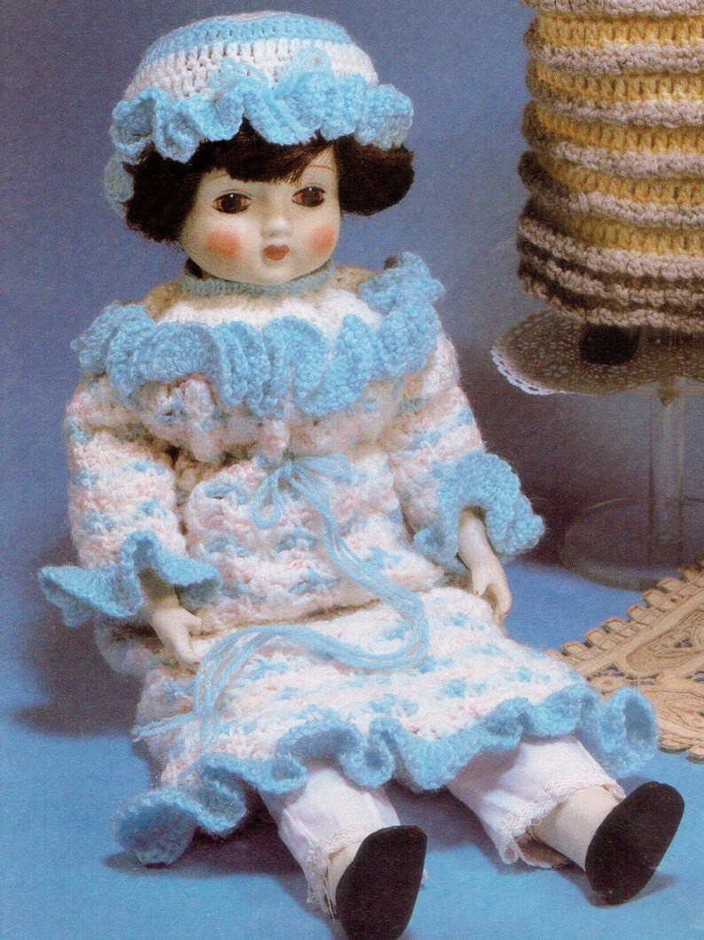 Vintage Crochet Doll Dress Patterns 3 Etsy