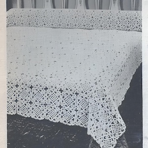 Vintage Crochet Elegant Bedspread Pattern
