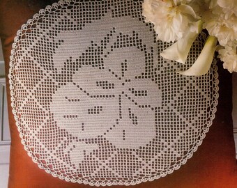 Vintage Crochet Hearts Ease Doily Pattern
