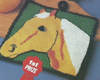 Vintage Crochet Horse Potholder Pattern