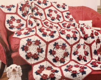 Vintage Crochet Petals and Pearls Blanket Pattern